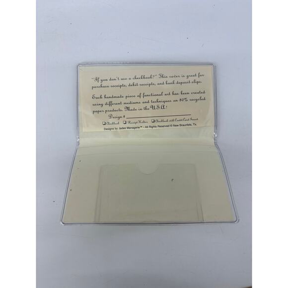 Paris Eiffel Tower Wallet Handcrafted Scrapbook Cardstock Paper Cash Receipt - Picture 3 of 7